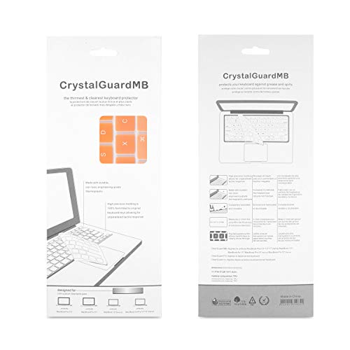 Batianda Keyboard Cover Compatible With Newest Macbook Pro 13 2022 M2 2020 M1 A2338/A2289/A2251 Model & Macbook Pro 16 Inch 2019 A2141 Waterproof Dust-Proof Protective Keyboard Skin, Gradient Orange #TOP7