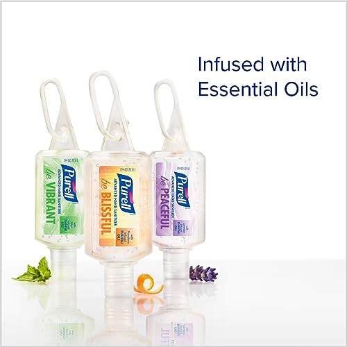 Purell 3900-09-ECME17 Advanced Hand Sanitizer Gel Infused With Essential Oils, Scented Variety Pack, 1 Fl Oz Travel Size Flip Cap Bottles thumb #2