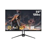 Twisted Minds 22 Inch FHD 1080p IPS Gaming and Computer Monitor, 120Hz, 1ms Response Time, HDMI 2.1 & DisplayPort 1.4, Built-In Speakers,HDR, Adaptive Sync & Low Blue Light, For Office & Gaming, Black