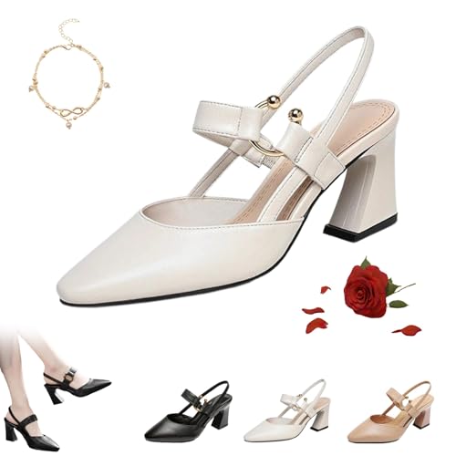 Vera Zala Orthopedic Heels, Vera Zala Orthopedic Shoes, 2025 New Women Comfortable & Supportive Thick Soled Chunky Heeled Pointed Toe High Heels Dress Sandals