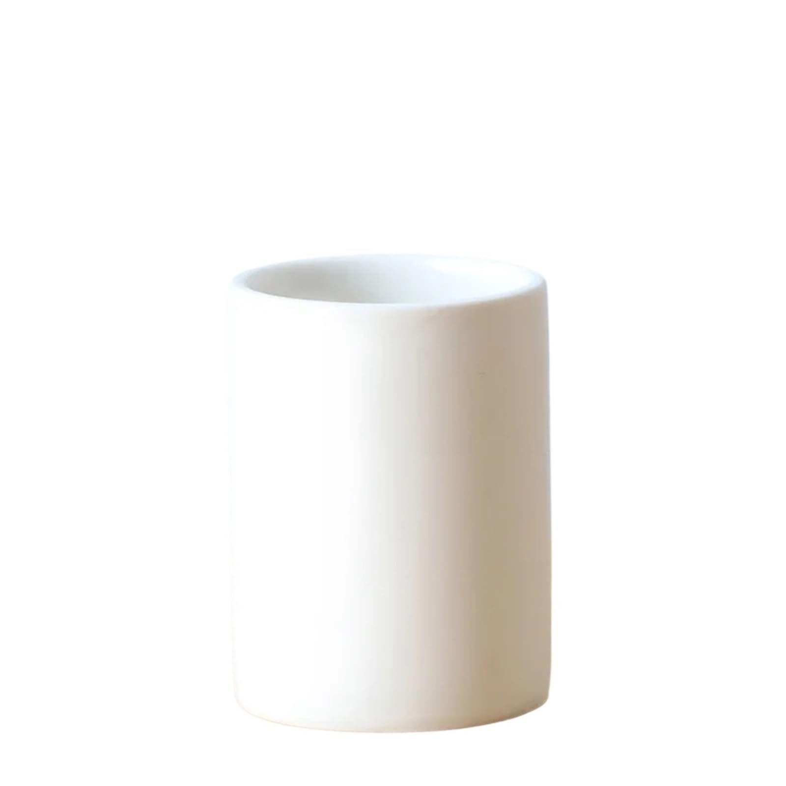 2pcs Tooth Cup Ceramic Cup， Handleless Hotel Toothbrush, Mouthwash, Simple Style For Toothpaste(White)