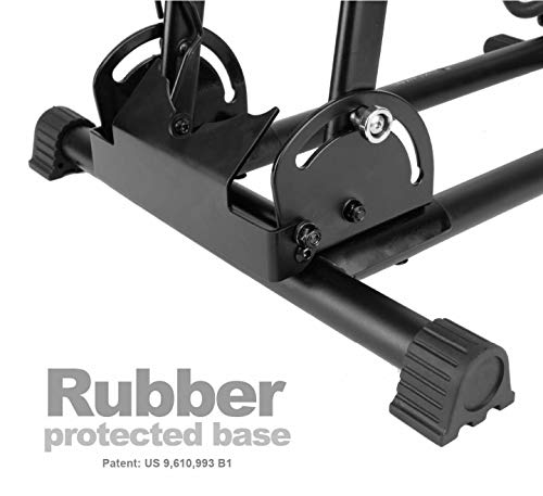 Bikehand Fat Electric E Bike Bicycle Tire Floor Type Parking Rack Stand - For Mountain And Road Bike Indoor Outdoor Garage Storage - Max Tire Width 4" #TOP6