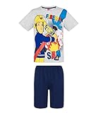  Feuerwehrmann Sam Jungen Shorty-Pyjama - grau - 116