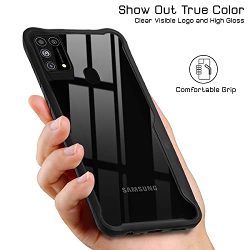 Image of Jkobi Hard PC Crystal Bumper Shockproof Back Cover Case for Samsung Galaxy M31 | M31 Prime Edition with Camera Protection (Matte Black)