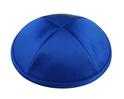 Image of Zion Judaica Deluxe Satin Kippah Yarmulkes for Kids Teens & Adults Skullcaps 6.25 inch Multi-Color Options 4 Panel Design