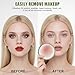 BS-MALL Gentle Reusable Cotton Rounds for Face & Eye Makeup Remover Pads 20 Pcs, Facial Mask Brush & Foundation Brush- Multi-Functional Travel-Friendly Skincare Set with Storage Box & Washable Bag