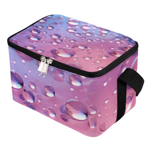 GzLeyigou Lunch Bags for Women Men 9 Cans,Abstract Water Hot & Cold Food Delivery Bag Insulated Grocery Bag Insulated Lunch Box Water Splash Cooler Bag for Office Work Picnic Beach