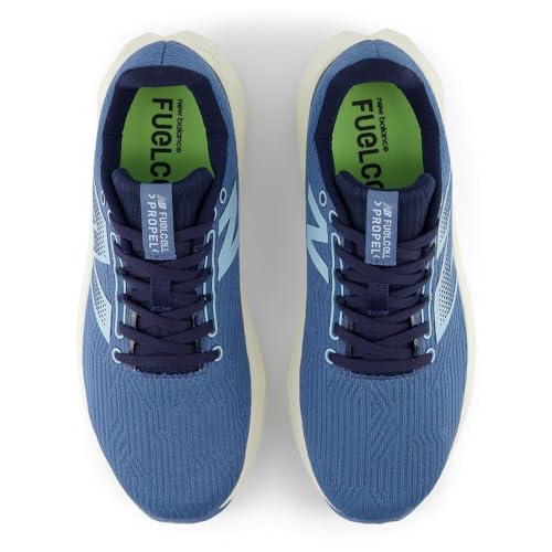 New Balance New Balance Women's FuelCell Propel V5 Running Shoe, Heron Blue/Navy/Angora, 10