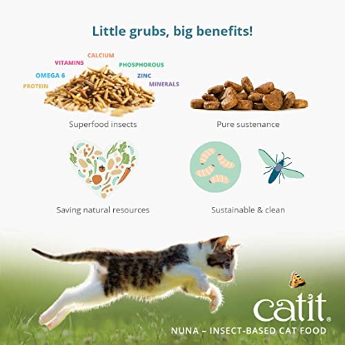 Nuna Treats, Leckereien für Katzen auf Insektenproteinbasis, Insektenproteinen und Hering, 60g