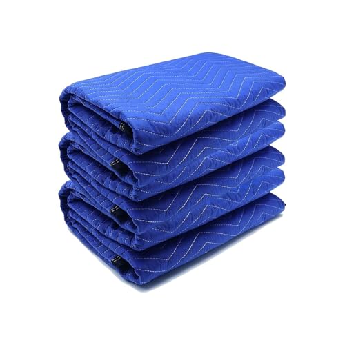 3-Pack Moving Blankets 40x72 Inch Heavy Duty Extra Thick Packing Blankets for Moving & Transport Furniture Protection Professional Quilted Moving Supplies