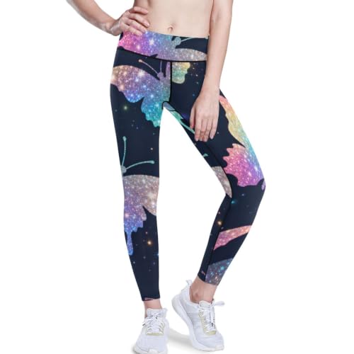 Leggings de yoga para mujer con efecto levantamiento de glúteos y estampado de mariposas tallas XS-XXL