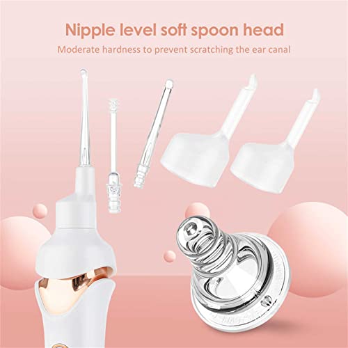 Gigesute 5-In-1 Electric Ear Scoop Electric Children's Ear Scoop Ear Wax Remover Ear Wax Sucker Painless Ear Cleaning Tool 2Pes For Whole Family #TOP3