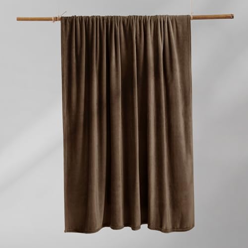DecoKing Kuscheldecke 70x150 cm braun Decke Microfaser Tagesdecke Fleece weich sanft kuschelig Schoko Brown Chocolate Mic