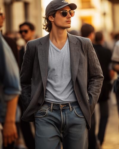 3 Pack Big and Tall Cotton T-Shirts for Men, Short Sleeve V Neck Oversized Tops Casual Summer Basic Plus Size Tees4