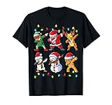 Dabbing Santa Elf Friends Christmas Boys Men Funny Xmas Dab T-Shirt