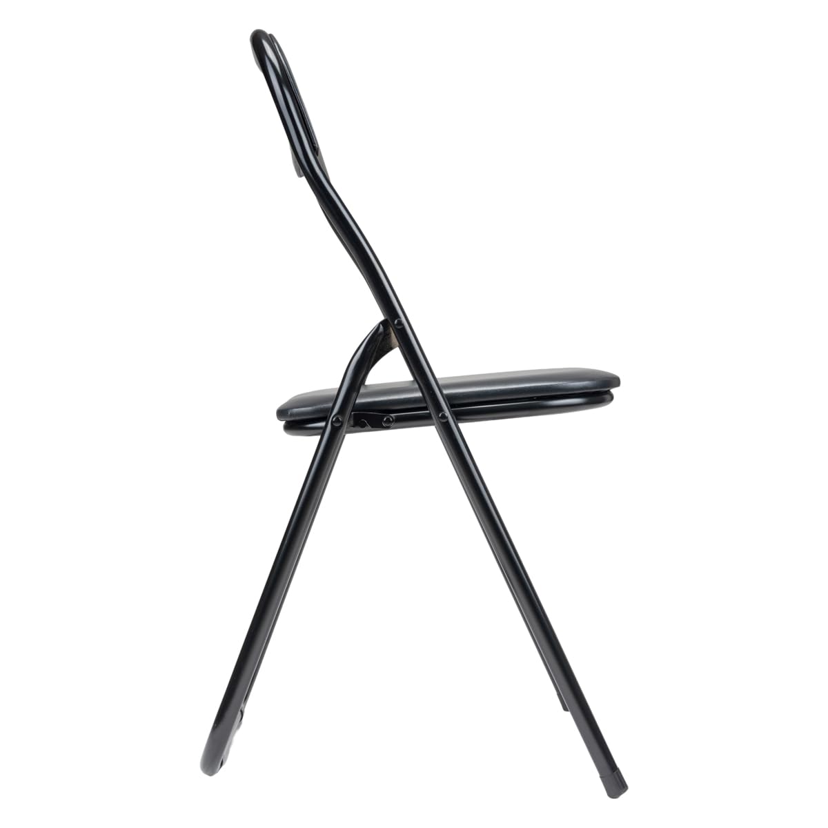 Gremium Set 4 Sedie Pieghevoli Con Cuscino In Ecopelle A Doppia Imbottitura, Seduta Ergonomica E Struttura Richiudibile Salvaspazio In Acciaio Inossidabile