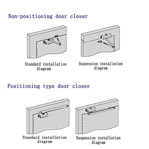 Fechos de porta de liga de alumínio ajustáveis comerciais leves, fechamento suave com fechos de port