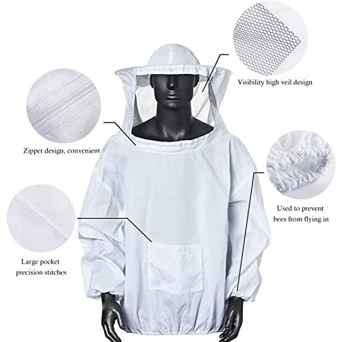XJZHANG 20-teiliger Imkeranzug Mit Leicht Zugänglichem Schleier Pro Imkeranzug Für Erwachsene Imkerkostüm, Imkerraucher… – Bild 3
