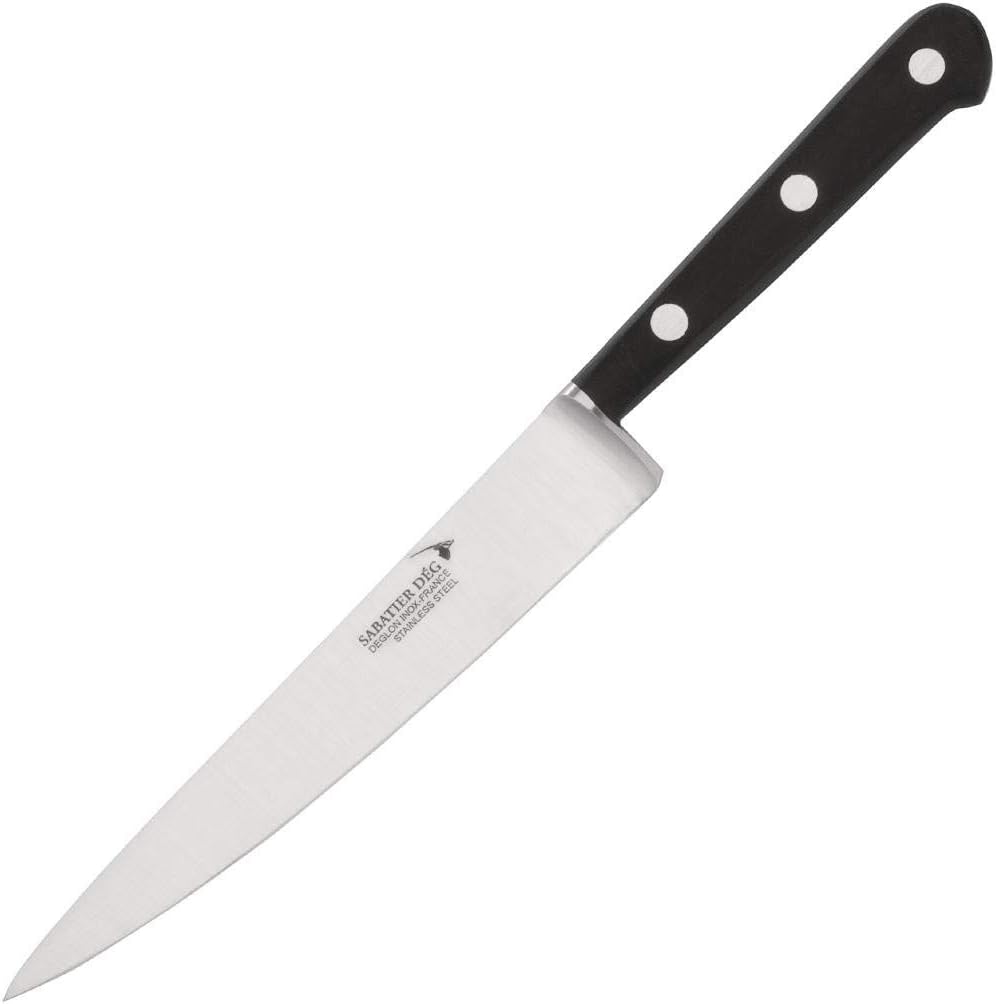 Deglon Sabatier 5072 Deglon Ideale-Canadian Fillet Knife-15 cm, Stainless Steel, Black