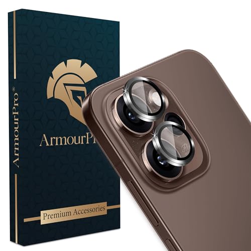 Image of ArmourPro Camera Lens Protector Tempered Glass for Oppo Reno 15 Pro (6.32 Inches) Tough HD Individual Aluminum Alloy Rings 9H Camera Cover, Scratch-Resistant,Camera Rings Protection| Black, 1 Pack