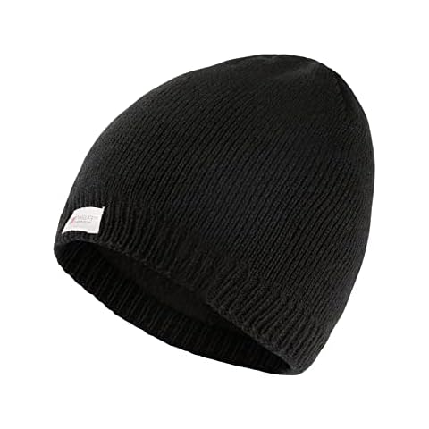 GM Apparel Men's Waterproof Genuine 3M Thinsulate Beanie Hat - 3M with Advanced Waterproof and Windproof Hat Sizes - One Size 56cm Stretch to 61cm (Black) Cover