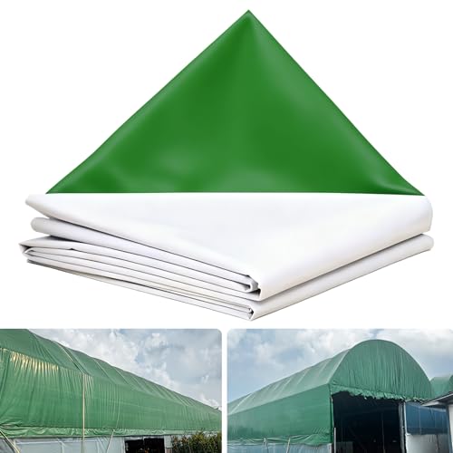 Zielono-białA Folia Szklarni, ChroniąCa Przed Silnym NasłOnecznieniem, Folia Polietylenowa OgrodóW, Folia Tuneli Foliowych, Grubość 0.12 mm, Przeznaczona Szklarni Foliowych, T(Size:4*20m(13.1*65.6ft))