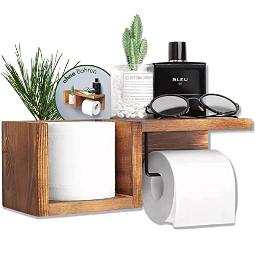 Hanfseil Toilettenpapierhalter Aus Holz, Selbstklebend, 27 X 4,8 Cm – Rustikale Badezimmer-Deko Im Italienischen Stil