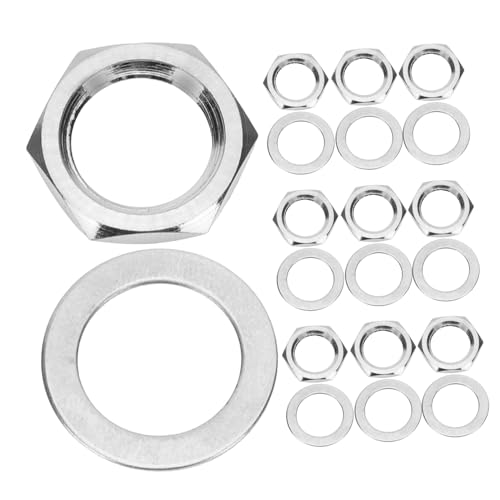 Levemolo Professional Metal Guitar Washers Socket Nuts Kit 10 Pack for Electric and Acoustic Guitars