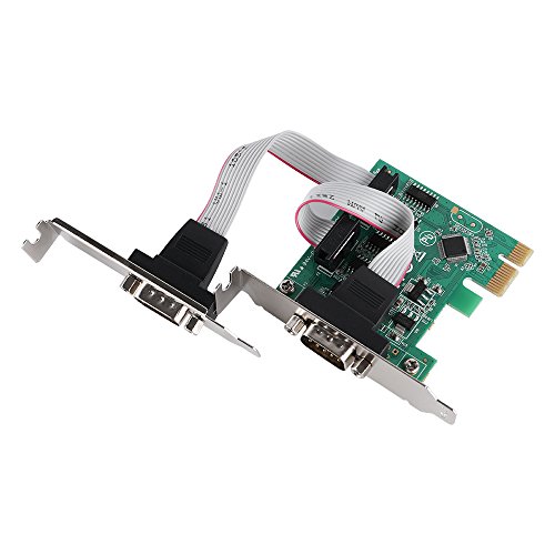 QNINE 2 Port PCIe Serial Card, PCI Express 1.0 x 1 to Industrial DB9 COM RS232 Converter Adapter Controller for PC - Thumbnail 2