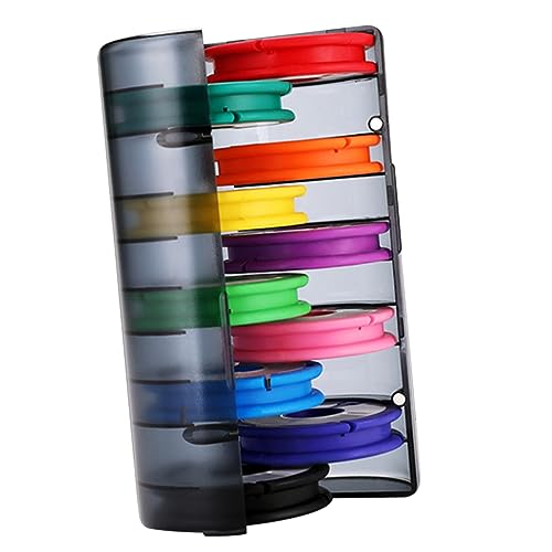 GRIRIW Fishing Line Storage Box with Spools Durable Fishing Line Organizer Compact Reel Holder for Fishing Line Impact