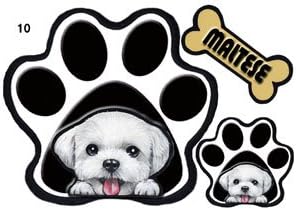 Amazon Co Jp Pawパウ犬ステッカー マルチーズ10 足跡 パウステッカー シール 雑貨 グッズ 車 車 バイク