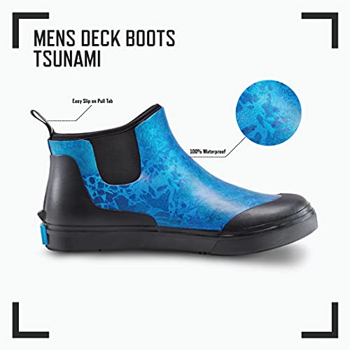 Gator Waders Mens Breakline Rubber Fishing Deck Ankle Boots (Tsunami, 8)2