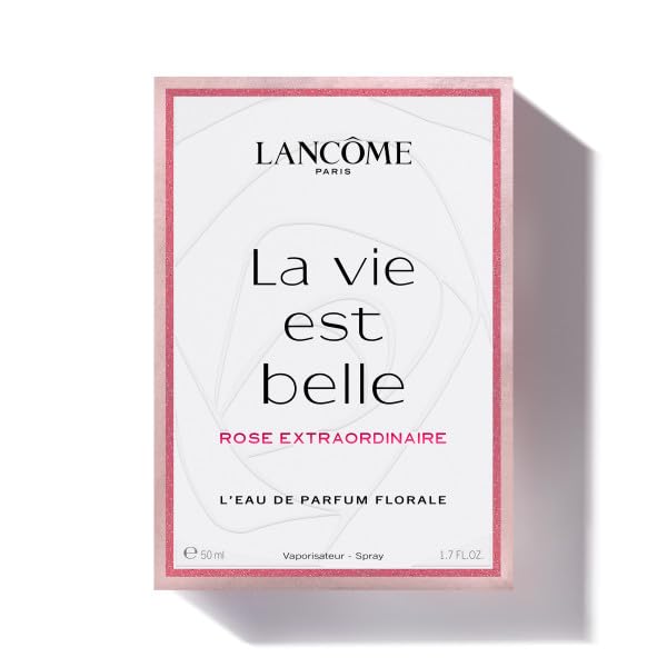 Lancôme La Vie est Belle Rose Extraordinaire EdP, blumiger Damenduft | Mit Damaszener Rose, Bergamotte und Ambroxan, für einen zeitlosen und femininen Auftritt im Alltag, für besondere Momente 50ml