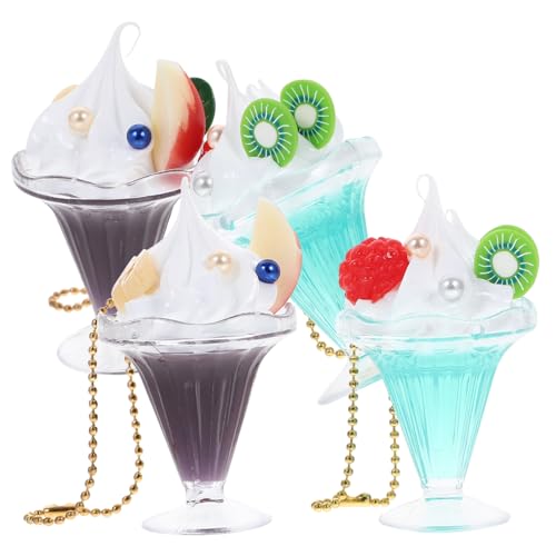 FRCOLOR 4piezas Llaveros De Helado Llaveros Kawaii Para Mujeres Colgantes De Mochila...