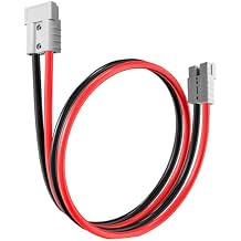 for Anderson Connector Plug 50A, 6AWG Cable Connectors for 6 to 12 Gauge Cable Battery Quick Connector/Disconnect Plug, One to One Power Forklift Charging Plug Jumper Cables