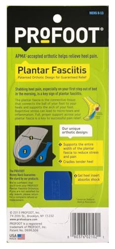 Image of ProFoot Plantar Fasciitis Heel Insert Men's, 1 pair (Pack of 8)
