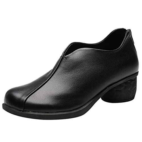 Chaussures confortables pour pieds sensibles sans lacet en cuir