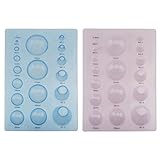 3-Row Paper Quilling Tool E-outstanding 2PCS Concave-Convex Spherical Styler 3D Domes Half Ball Mould Plastic Mini Quilling Mold for DIY Paper Craft Tool
