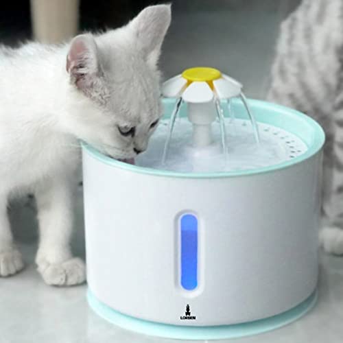 Bebedouro para Gatos e Cães Lorben 2,4 Litros LED USB Filtragem Purificação GT6101