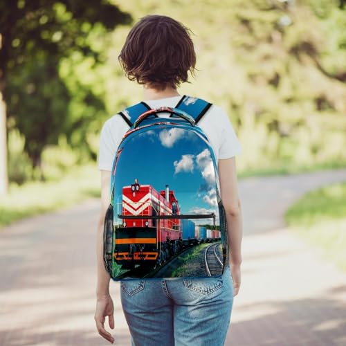 Sac de voyage motif train multicolore - Cadeau idéal pour adolescents