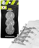 Caterpy - Los mejores cordones elásticos sin atar para adultos y niños, 01 Jaguar Negro, Talla Unica