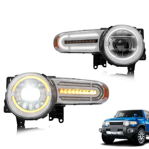 Amazon | Archaic LEDヘッドライトアセンブリ 2007-2021 トヨタ FJ