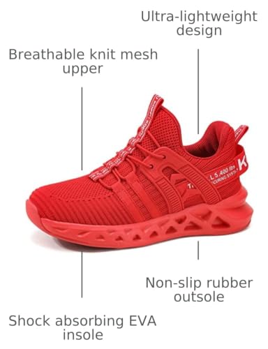 Image of koppu Boys Girls Shoes Non-Slip Tennis Shoes Fashion Lightweight Breathable Kids Sneakers for Little Kids /Big Kids