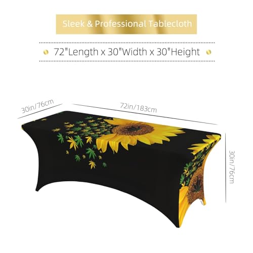 Nappe de table extensible élasthanne imprimé tournesols lavable