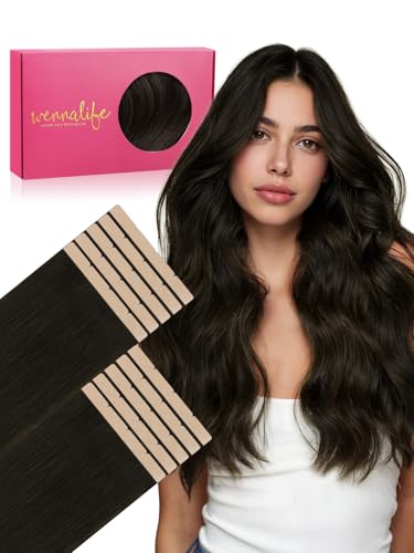 WENNALIFE 3.15 inch Wide Tape in Hair Extensions Human Hair, Tape in Weft