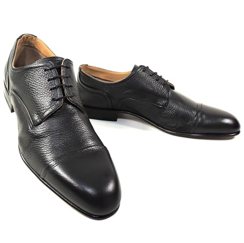 Men's Black Soft Leather Comfort Oxford Shoes, 43 EU2