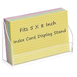 SHIQIKEJIPTY 5x8 Acrylic Index Card Holder Index Card Display Stand For Desk Note Cards File Box Postcard Holder Business Stand Display Index Organizer Case for Office Business Desktop(No Cards)