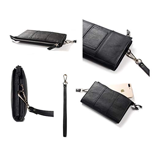 ZTE Blade V8 Lite case cuir véritable noir : pochette de protection rigide - 5
