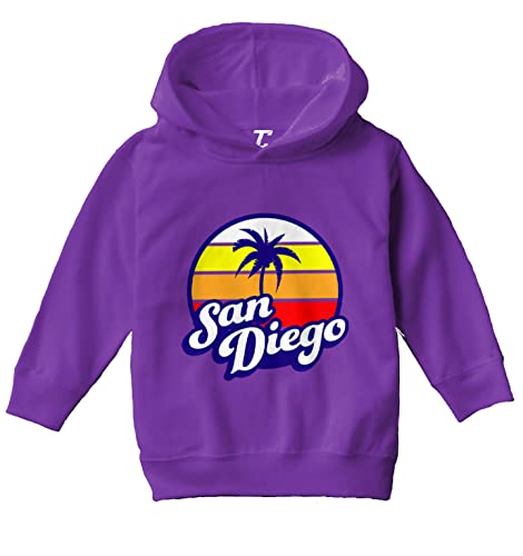 Haase Unlimited San Diego Palm Tree - California Toddler/Youth Fleece Hoodie
