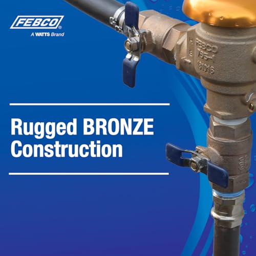 Febco 765 Series 2" Bronze Pressure Vacuum Breaker Backflow Preventer, Quarter Turn Shutoff, NPT Connections, Spring-Loaded Check Valves, Max Pressure 150 psi, Industrial Plant, Irrigation System by Febco - Image 5